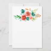 Blush Roze Bloemen Groen Bijbel Verse Bruiloft Kaart (Achterkant)