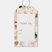 Blush Roze Bloemen Hydrangea Bruiloft Cadeaulabel (Voorkant)
