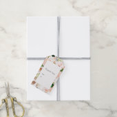 Blush Roze Bloemen Hydrangea Bruiloft Cadeaulabel (Met Touw)