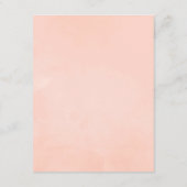 Blush Roze Bloemen Hydrangea Bruiloft Gast Details Informatiekaartje (Achterkant)