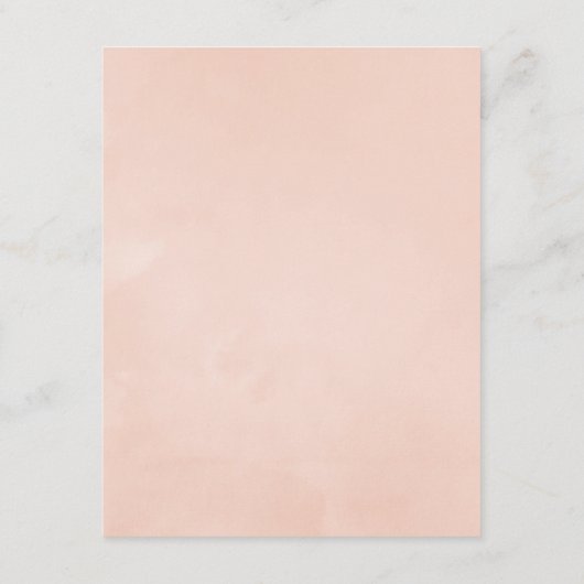 Blush Roze Bloemen Hydrangea Bruiloft Gast Details Informatiekaartje (Achterkant)