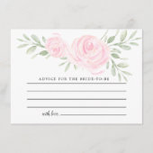 Blush roze bloemen Kaart advies (Voorkant)