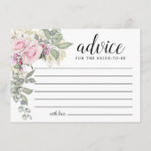 Blush roze bloemen Kaart advies (Voorkant)