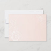 Blush Roze Bloemen Kant Bruiloft Save the Date (Achterkant)