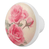  Blush Roze Bloemen Keramische Pull Knop (Rechts)