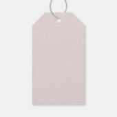 Blush Roze Bloemen Konijn Verjaardag Cadeaulabel (Achterkant)