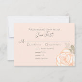 Blush Roze Bloemen Maaltijdkeuze Trouwen RSVP (Voorkant)