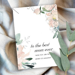 BLUSH ROZE BLOEMEN MAM CADEAU KETTING DISPLAY KAAR PLAATSKAARTJE