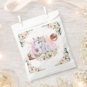 Blush Roze Bloemen Meisje Paard Verjaardagsfeest Bedankzakje (Geknipt)