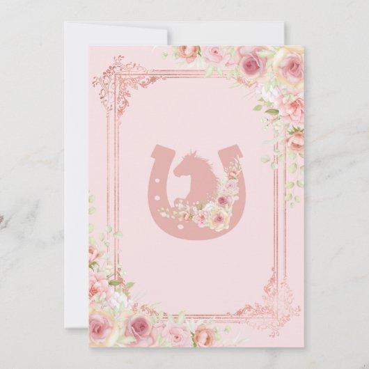 Blush Roze Bloemen Mexicaanse Fiesta Koppels douch Kaart (Achterkant)