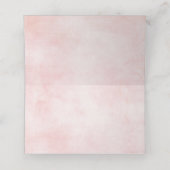 Blush roze bloemen Moderne botanische bruiloft Plaatskaartje (Binnenkant ongevouwen)