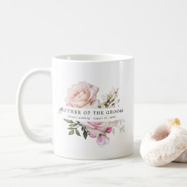 Blush Roze bloemen Moeder van de Groom Koffiemok