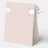 Blush Roze Bloemen Monogram Bruiloft Crest Modern Bedankdoosjes (Achterkant)