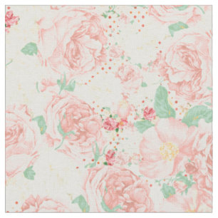 Blush roze bloemen pastel rozen stof