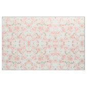 Blush roze  bloemen pastel rozen stof (Fat Quarter)