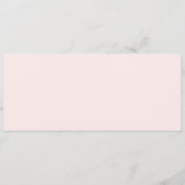 Blush Roze Bloemen Pioen Bruiloft Menu (Achterkant)