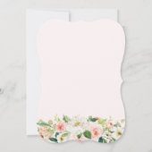 Blush Roze Bloemen Quinceanera Feest Viering Kaart (Achterkant)