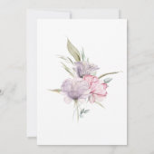 *~* Blush Roze Bloemen Roos AR15 BRUILOFT RSVP + Kaart (Achterkant)