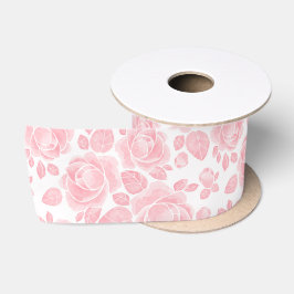 Blush roze Bloemen Roos bruiloft Satijnen Lint