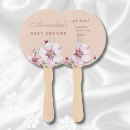 Blush Roze Bloemen Rozen Baby shower Handwaaier