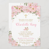 Blush Roze Bloemen Rozen doop doop doop doop Kaart (Voorkant / Achterkant)