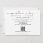 *~* Blush roze bloemen RSVP QR AR26 Floral WEDDING Kaart (Achterkant)