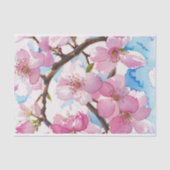Blush Roze Bloemen Sakura Bloesem Decoupage Tissuepapier (Voorkant)