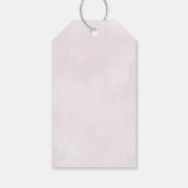 Blush Roze Bloemen Sip Hoera bruiloft Cadeaulabel (Achterkant)