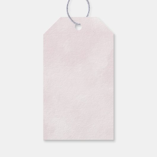 Blush Roze Bloemen Sip Hoera bruiloft Cadeaulabel (Achterkant)