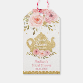 Blush Roze Bloemen Tea Party Vrijgezellenfeest Fav Cadeaulabel