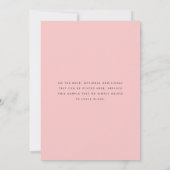  Blush Roze Bloemen Trouwen Save the Date (Achterkant)