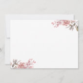 Blush Roze Bloemen Trouwjurk Vrijgezellenfeest Kaart (Achterkant)