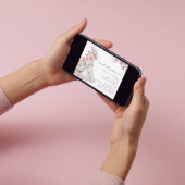 Blush Roze Bloemen Trouwjurk Vrijgezellenfeest Kaart