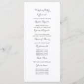 Blush Roze Bloemen Waterverf Trouwprogramma's Programmakaart (Achterkant)