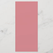 Blush Roze Bloemen Wedding Menu Kaart (Achterkant)