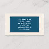  Blush Roze bloemenblauw Visitekaartje (Achterkant)