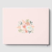 Blush roze bloemenbloesem Waterverf bruiloft Gastenboek (Achterkant)