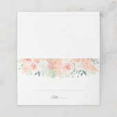 Blush roze bloemenbloesem Waterverf bruiloft Plaatskaartje (Buitenkant ongevouwen)