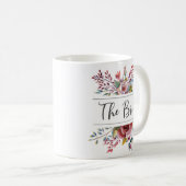 Blush roze bloemenboeket The Bride Coffee Mok (Voorkant rechts)