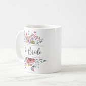 Blush roze bloemenboeket The Bride Coffee Mok (Voorkant links)
