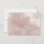 Blush roze bloemenbruiloft antwoord kaart (Achterkant)