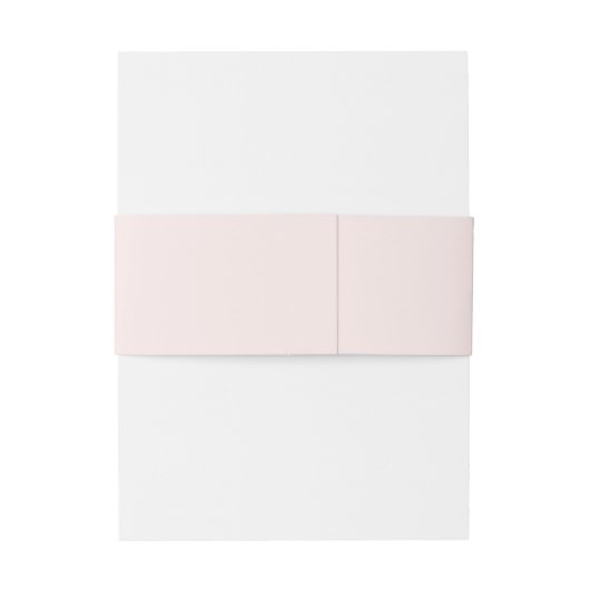 Blush roze bloemenbruiloft buik band uitnodigingen wikkel (Achterkant Voorbeeld)