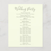 Blush roze bloemenbruiloft ceremonie programma (Achterkant)