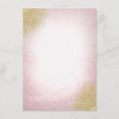 Blush roze bloemenbruiloft informatie gast informatiekaartje (Achterkant)