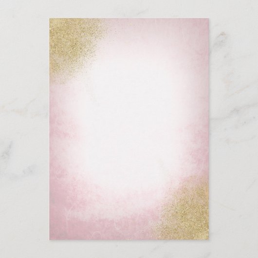 Blush roze bloemenbruiloft informatie gast informatiekaartje (Achterkant)