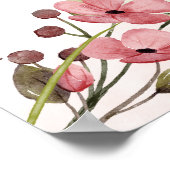Blush roze bloemenbruiloft welkomstbord poster (Hoek)