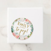 Blush roze bloemenchampagne Pop het gunst Bedankjes Labels (In situ)