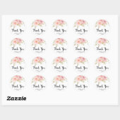 Blush roze bloemenchique bruiloft gunst Stickers (Vel)