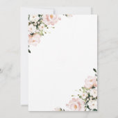 Blush roze bloemendoop gouden Lijst Kaart (Achterkant)