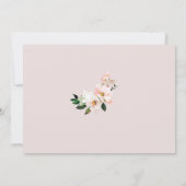 Blush roze bloemenelegante baby meisje douche kaart (Achterkant)